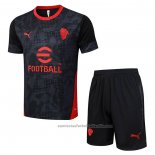Chandal del AC Milan Manga Corta 25/26 Negro - Pantalon Corto