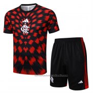 Chandal del Flamengo Manga Corta 25/26 Negro Rojo - Pantalon Corto