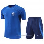 Chandal del Inter Milan Manga Corta 22/23 Azul - Pantalon Corto