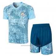 Chandal del Manchester City Manga Corta 23/24 Azul - Pantalon Corto