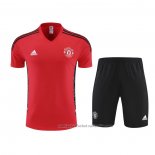 Chandal del Manchester United Manga Corta 22/23 Rojo - Pantalon Corto