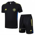 Chandal del Manchester United Manga Corta 25/26 Negro - Pantalon Corto