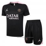 Chandal del Paris Saint-Germain Jordan Manga Corta 24/25 Negro - Pantalon Corto