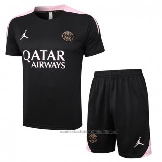 Chandal del Paris Saint-Germain Jordan Manga Corta 24/25 Negro - Pantalon Corto