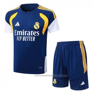Chandal del Real Madrid Manga Corta 26/27 Azul - Pantalon Corto