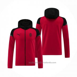 Chaqueta con Capucha del AC Milan 24/25 Rojo