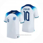 Camiseta Inglaterra Jugador Sterling 1ª 2022