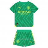Camiseta Manchester City Portero Nino 23/24 Verde