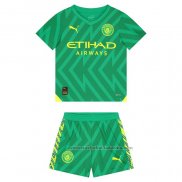 Camiseta Manchester City Portero Nino 23/24 Verde