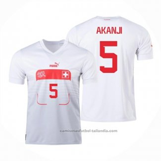 Camiseta Suiza Jugador Akanji 2ª 2022