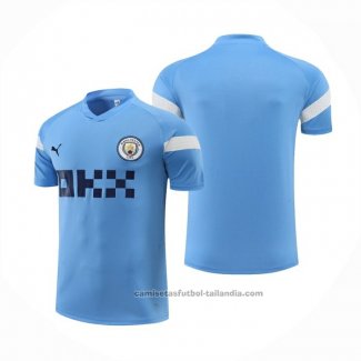 Camiseta de Entrenamiento Manchester City 22/23 Azul