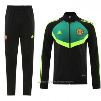 Chandal de Chaqueta del Manchester United 24/25 Negro y Verde