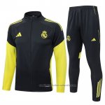 Chandal de Chaqueta del Real Madrid 25/26 Gris Amarillo