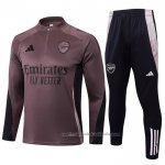 Chandal de Sudadera del Arsenal 24/25 Gris Purpura