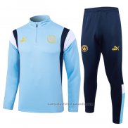 Chandal de Sudadera del Manchester City 23/24 Azul Claro