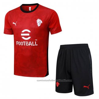 Chandal del AC Milan Manga Corta 25/26 Rojo - Pantalon Corto
