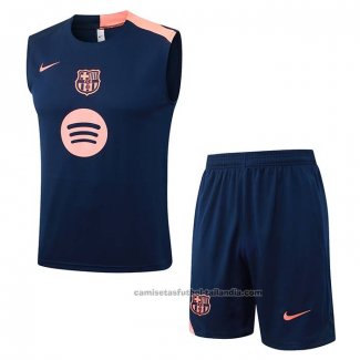 Chandal del Barcelona Sin Mangas 25/26 Azul Rosa