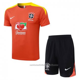 Chandal del Brasil Manga Corta 25/26 Naranja - Pantalon Corto