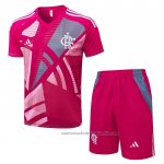 Chandal del Flamengo Manga Corta 25/26 Rosa - Pantalon Corto