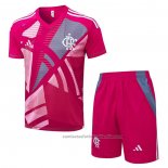Chandal del Flamengo Manga Corta 25/26 Rosa - Pantalon Corto