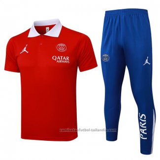 Conjunto Polo del Paris Saint-Germain 24/25 Rojo