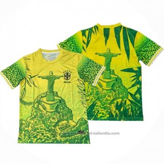 Tailandia Camiseta Brasil Jesus 25/26 Amarillo Verde