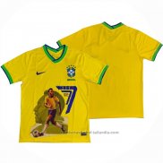 Tailandia Camiseta Brasil Pele Special 2022 Amarillo