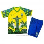 Camiseta Brasil Jesus Nino 25/26 Amarillo