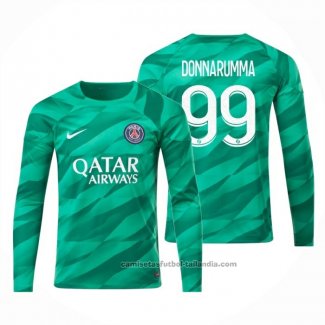 Camiseta Paris Saint-Germain Jugador Donnarumma Portero Manga Larga 23/24 Verde