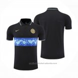 Camiseta Polo del Inter Milan 22/23 Negro y Azul