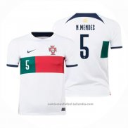 Camiseta Portugal Jugador N.Mendes 2ª 2022