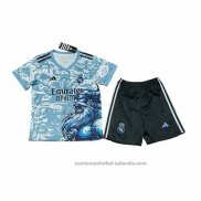 Camiseta Real Madrid Dragon Nino 25/26 Azul
