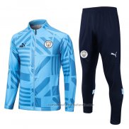 Chandal de Chaqueta del Manchester City 22/23 Azul Claro