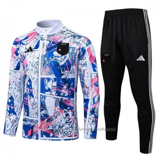 Chandal de Sudadera del Japon Nino 25/26 Blanco Azul
