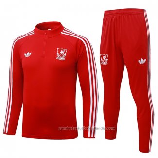 Chandal de Sudadera del Liverpool Nino 26/27 Rojo