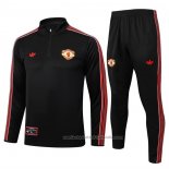Chandal de Sudadera del Manchester United 25/26 Negro