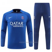 Chandal de Sudadera del Paris Saint-Germain 22/23 Azul Oscuro