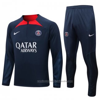 Chandal de Sudadera del Paris Saint-Germain 22/23 Azul Oscuro