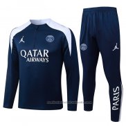 Chandal de Sudadera del Paris Saint-Germain 25/26 Azul Blanco
