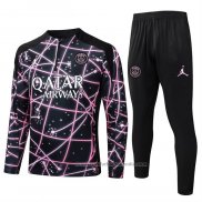Chandal de Sudadera del Paris Saint-Germain Nino 25/26 Negro Rosa