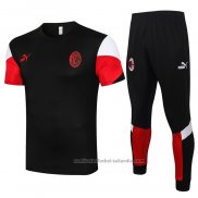 Chandal del AC Milan Manga Corta 21/22 Negro