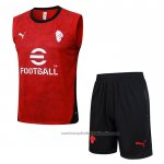 Chandal del AC Milan Sin Mangas 25/26 Rojo