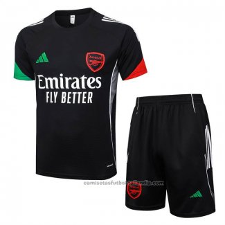 Chandal del Arsenal Manga Corta 25/26 Negro - Pantalon Corto