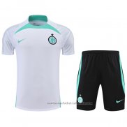 Chandal del Inter Milan Manga Corta 22/23 Blanco - Pantalon Corto