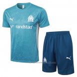 Chandal del Olympique Marsella Manga Corta 24/25 Azul - Pantalon Corto
