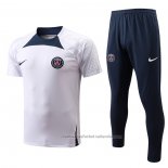 Chandal del Paris Saint-Germain Manga Corta 22/23 Blanco