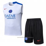 Chandal del Paris Saint-Germain Sin Mangas 25/26 Blanco