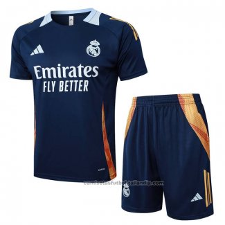Chandal del Real Madrid Manga Corta 24/25 Azul - Pantalon Corto