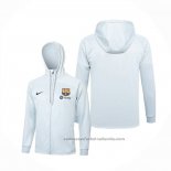 Chaqueta con Capucha del Barcelona 23/24 Blanco