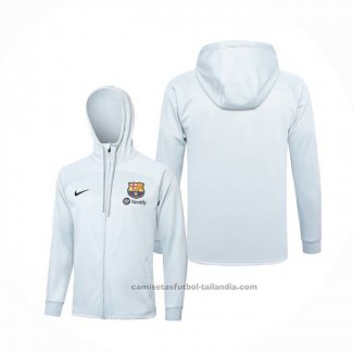 Chaqueta con Capucha del Barcelona 23/24 Blanco